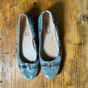 Salvatore Ferragamo Varina Fully Sequined Flat Size 10 B
